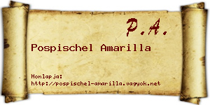 Pospischel Amarilla névjegykártya